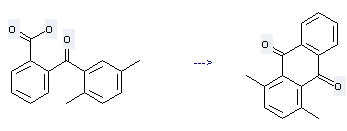 9,10-Anthracenedione,1,4-dimethyl- can be prepared by 2-(2,5-dimethyl-benzoyl)-benzoic acid at the temperature of 83 °C